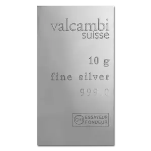 Lingot d'argent 10 g valcambi