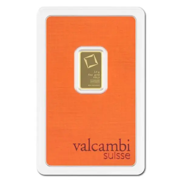 Lingot or 2.5 g Valcambi