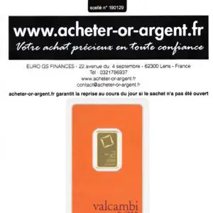 Scellé pour pièce/lingot or