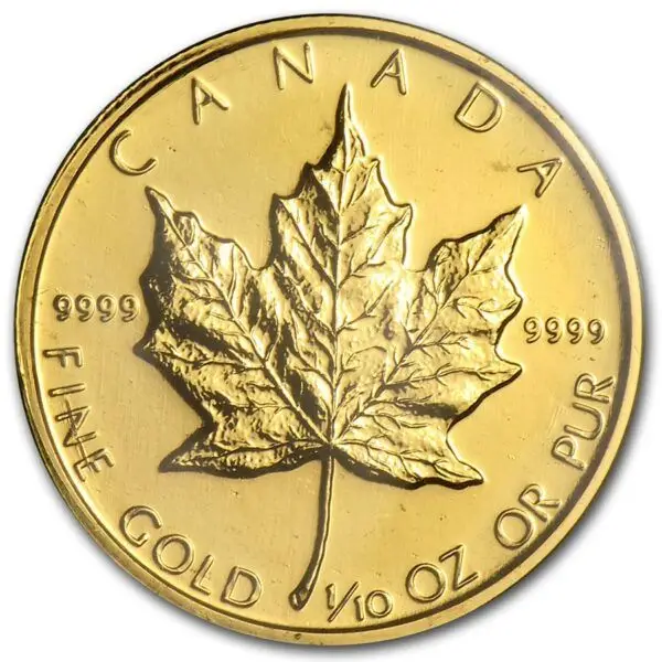 1/10 oz maple leaf – Image 4