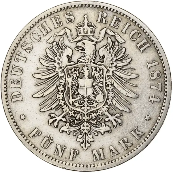 5 mark wilhelm I argent – Image 2