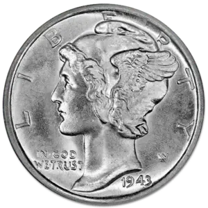 one dime mercury argent