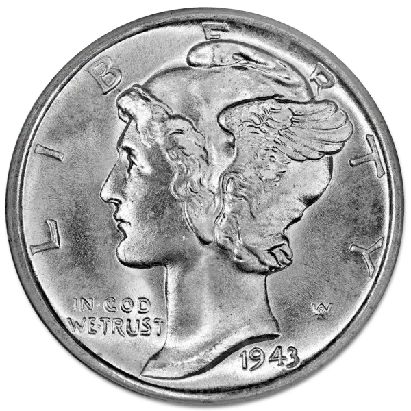 one dime mercury argent