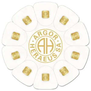 Lingot or 10 x 1 g argor heraeus GoldSeed
