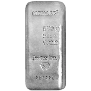 Lingot argent 500 g metalor