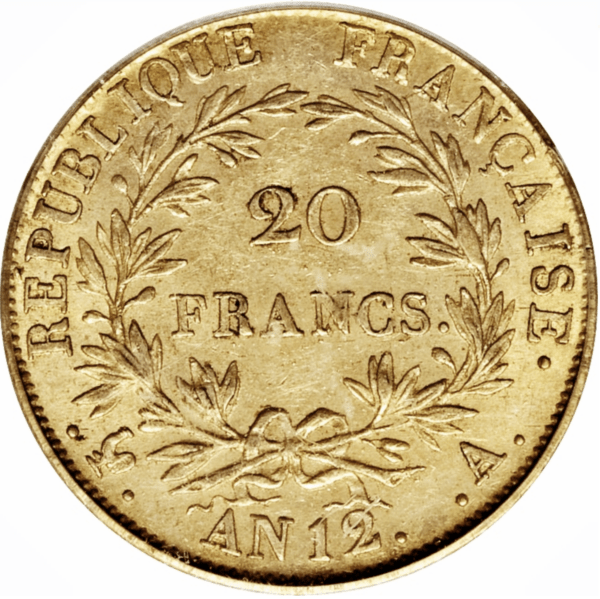 20 francs or napoléon empereur an 12 A – Image 2