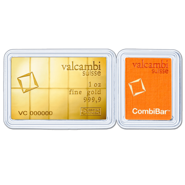 Lingot or 10 x 1/10 oz combi bar valcambi
