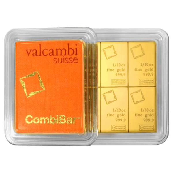 Lingot or 10 x 1/10 oz combi bar valcambi – Image 3