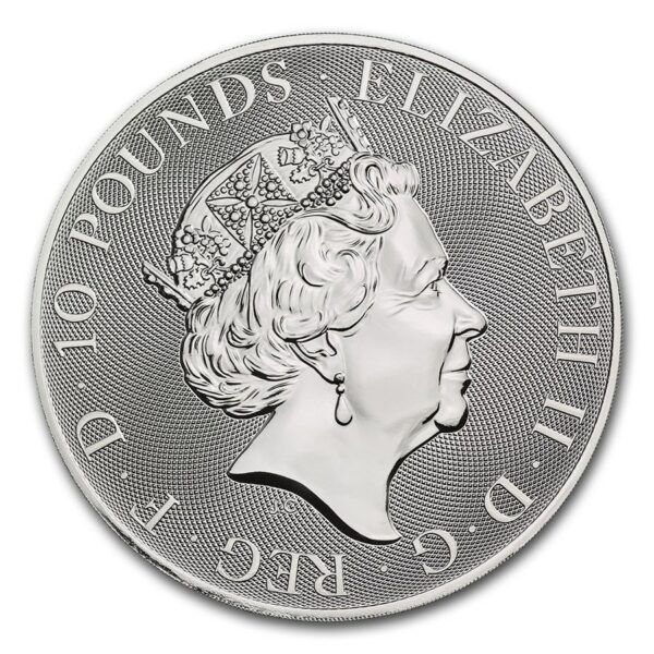 10 oz lion blanc queen's beasts 2021 – Image 2