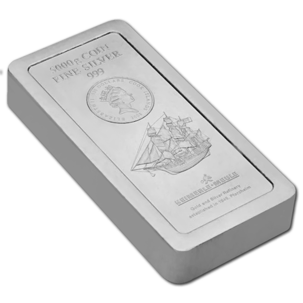 Lingot d'argent 5 kg cook islands – Image 2