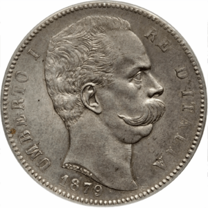 5 lire umberto I argent