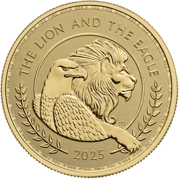1 oz lion d'angleterre et aigle américain 2025