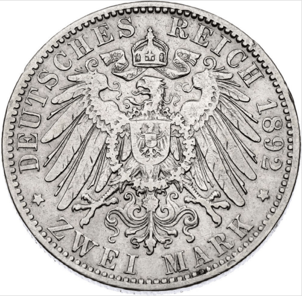 2 mark wilhelm II argent – Image 2