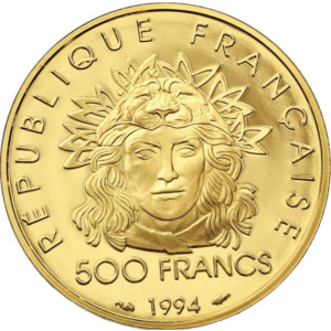 500 francs or JO atlanta tir à l'arc devant la tour Eiffel 1996