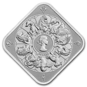 Lingot d'argent 1 oz the royal mint queen's beast completer
