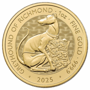 1 oz lévrier tudor beasts 2025