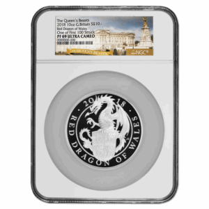 10 oz dragon queen's beasts 2018 NGC69 ULTRA CAMEO