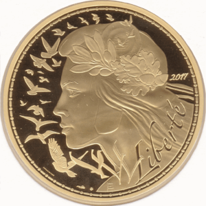 1000 euros or marianne - liberté 2017
