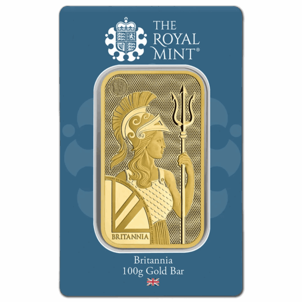 Lingot or 100 g Britannia The Royal Mint