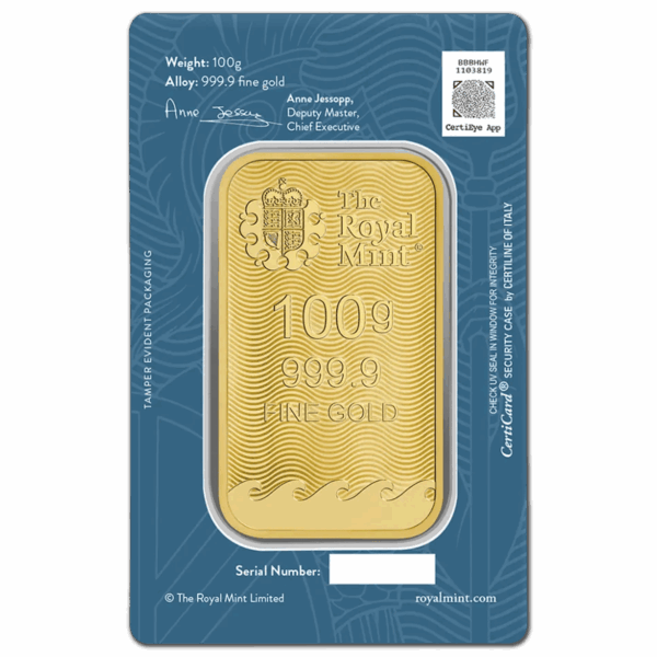 Lingot or 100 g Britannia The Royal Mint – Image 2