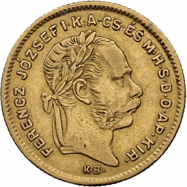 10 francs 4 forint or franz joseph I