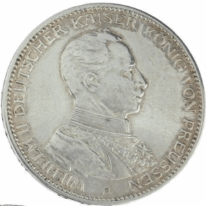 3 mark wilhelm ii uniforme argent