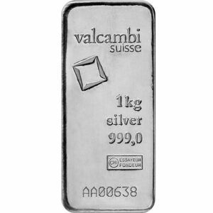 Lingot d'argent 1 kg valcambi suisse