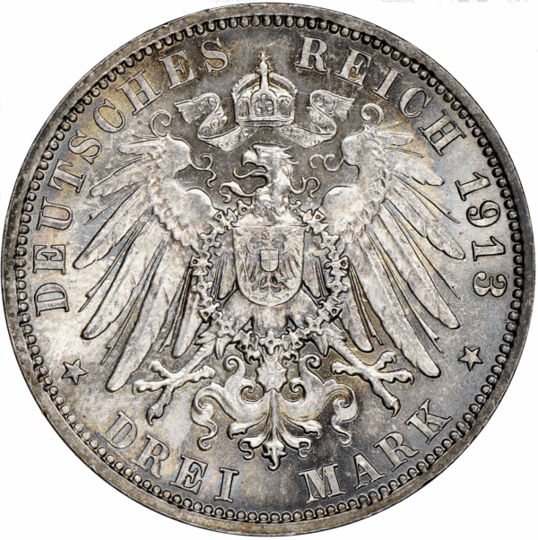 3 mark frederick august III argent – Image 2