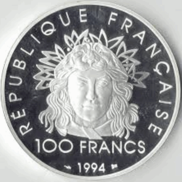 100 francs lanceur de javelot 1994 – Image 2