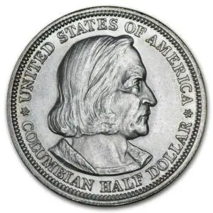half dollar columbian expo 1892-1893 argent