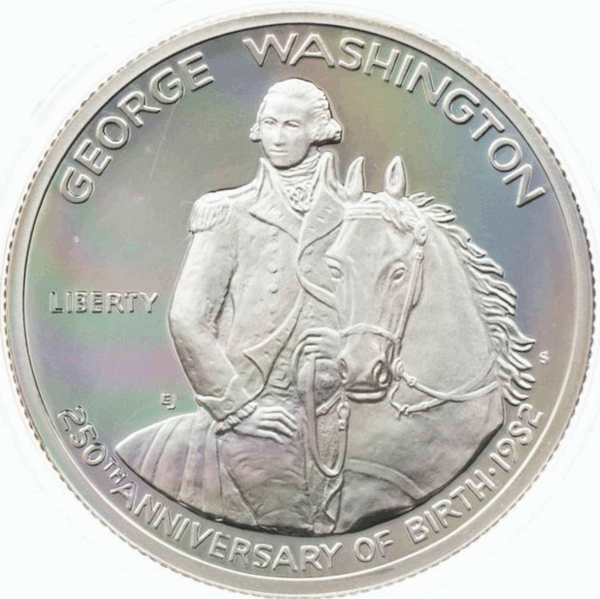 half dollar george washington 1982 argent