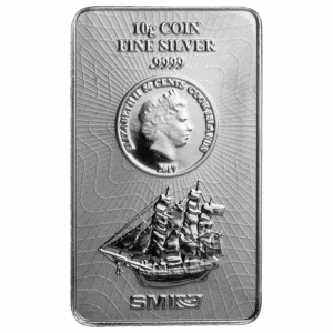 Lingot argent 10 g cook islands