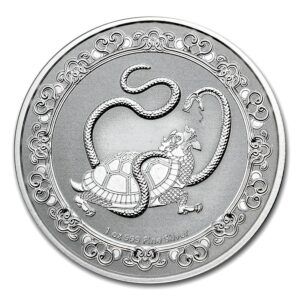 1 oz tortue noire animaux célestes 2021