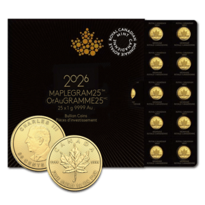 x25 maple gram or 999,9/1000 2026