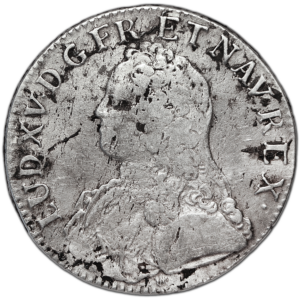 Écu "aux rameaux d'olivier"  Louis XV 1730 Lyon #1017