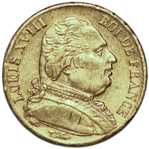 20 Francs Louis XVIII 1814 Bordeaux #1052