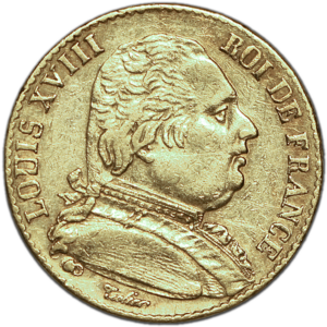 20 Francs Louis XVIII 1815 Rouen #1056