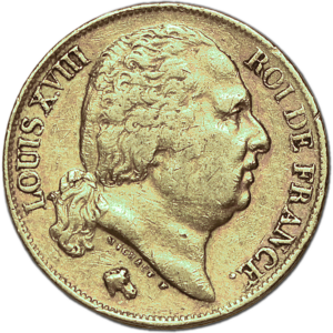 20 Francs Louis XVIII 1817 Perpignan #1063