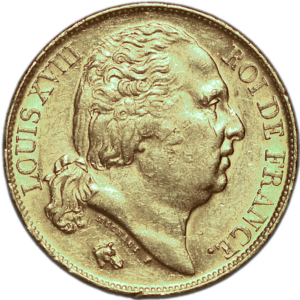 20 francs Louis XVIII 1817 Paris #1065
