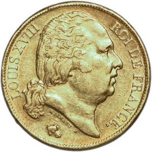 20 francs Louis XVIII 1821 Paris #1068