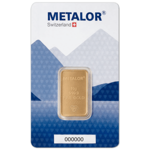 Lingot or 10 g metalor suisse