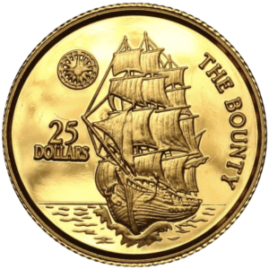 25$ or HMS bounty 1996 Niue