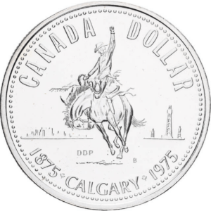 1 dollar 1975 centenaire de Calgary argent