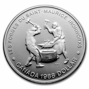 1 dollar 1988 Forges du St-Maurice argent