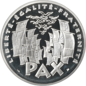 100 francs 8 mai 1945 pax 1995 grand module argent
