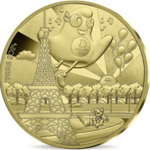 250 euros or 2024 mascotte des JO sur la tour eiffel