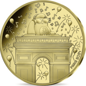 250 euros or 2024 mascotte des JO sur l'arc de triomphe