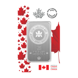 Lingot argent 1 oz royal canadian mint