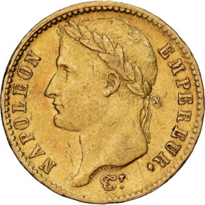 20 Francs Or Napoleon Empereur Lille 1809 #1044