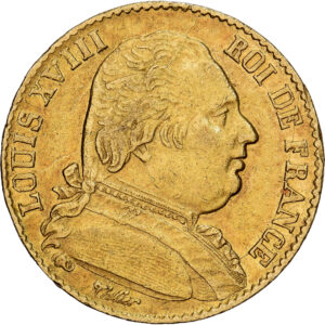 20 Francs Or Louis XVIII Bordeaux 1814 #1053